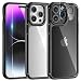 Produktbild TAURI 5 in 1 iPhone 14 Pro Max Hülle mit Schutzfolie, mit 1 Handyhülle + 2 Stück Schutzfolie + 2 Stück Kameraschutz [Militärischer Schutz] Anti-Gelb Stoßfest Case 360 Grad Schutzhülle - Schwarz