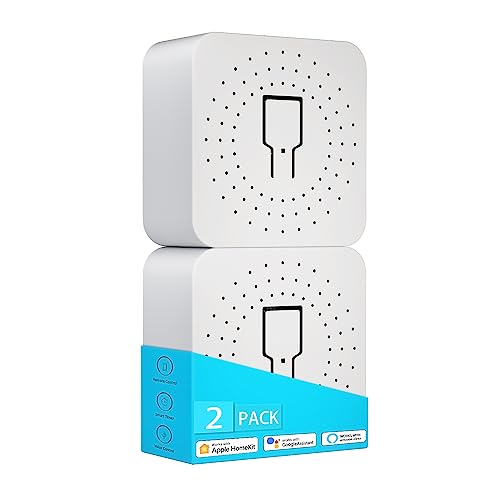 Waithome Mini Wifi Smart Wireless Light Switch, Universal Diy Relay Module For Smart Home Automation Solution, Compatible With Siri Alexa And Google Assistant Voice Speakers16A No Hub Required(2Packs) #TOP21