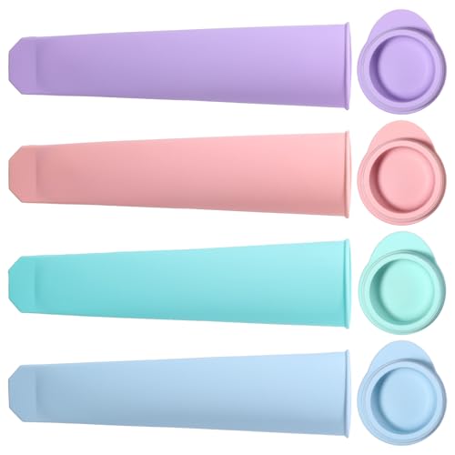 Tucnoeu 4 Stück Wassereis Tüten, Eisformen Silikon, Wiederverwendbare Eisformen mit Deckel, BPA-frei, für DIY Wassereis (Pink, Blau, Grün, Lila) Tucnoeu 4 Stück Wassereis Tüten, Eisformen Silikon, Wiederverwendbare Eisformen mit Deckel, BPA-frei, für DIY Wassereis (Pink, Blau, Grün, Lila)