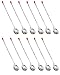 NEW, 11-Inch Stainless Steel Bar Spoon, Bar Spoons, Twist-Neck, Barware Mixing Spoon - Set of 12