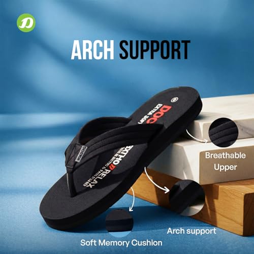 Image of DOCTOR EXTRA SOFT Thong Arch Support Ortho Slippers for Women|Orthopedic Diabetic & Stylish|Lightweight Comfortable & Casual|Pregnancy Anti-Skid Bedroom Daily Use House Flip-Flops Ladies & Girls D-15