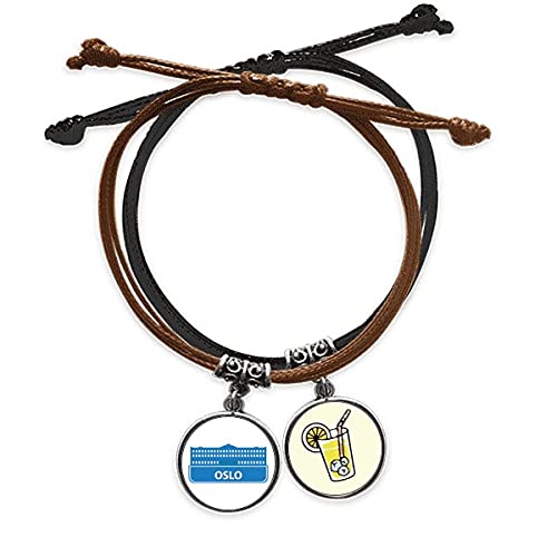 Bracelet Oslo bleu en corde et cuir le cadeau artisanal idéal
