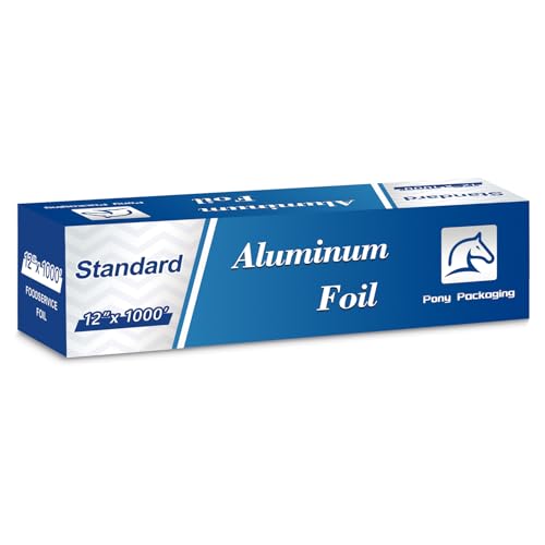 Aluminum Foil Standard 12 inch Wide, 1000 FT Food Safe
