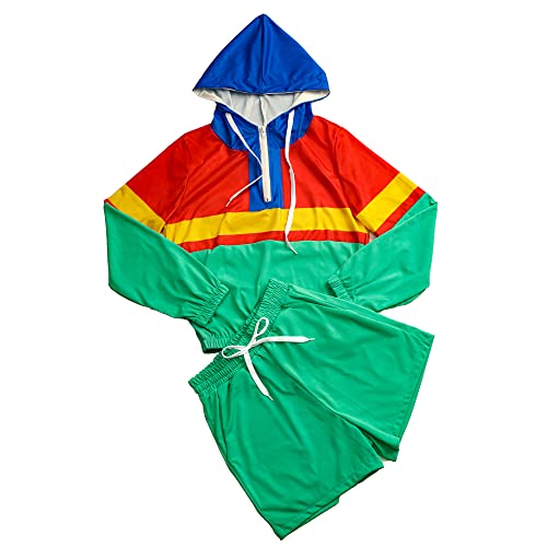 Voikerdr Women Colorblock 2 Piece Tracksuit Set Long Sleeve High Waist Pants Set Colour Sweatsuit Green Xxl #TOP2