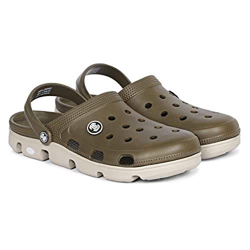 Image of MOZAFIA Leo Mens ANOTAMICAL Cupping Sole | Adjustable Back Strap Sandal to Slider | Ultra Light and Highly Flexible EVA Sandals | Clogs for Casual WEAR|Beige