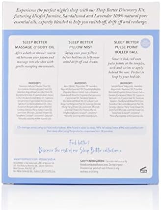 Tisserand Aromatherapy - Sleep Better Discovery Kit - Rollerball, Body Oil & Pillow Mist - 100% Natural Pure Essential Oils - 2x9ml, 1x10ml