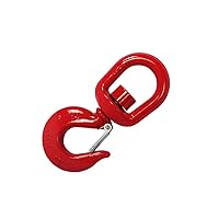 Vista 3 de Gancho de elevación giratorio de 5 toneladas con pestillo de seguridad, ganchos giratorios resistentes para 5 toneladas de trabajo de límite