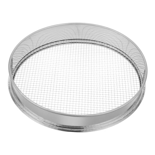 NOLITOY Cedazo de Tierra de Acero Inoxidable 30 CM Malla Fina para Jardinería y Compost Herramienta Versátil para Filtrar Arena Tierra y Roca Macetas y Cultivo de Bonsáis
