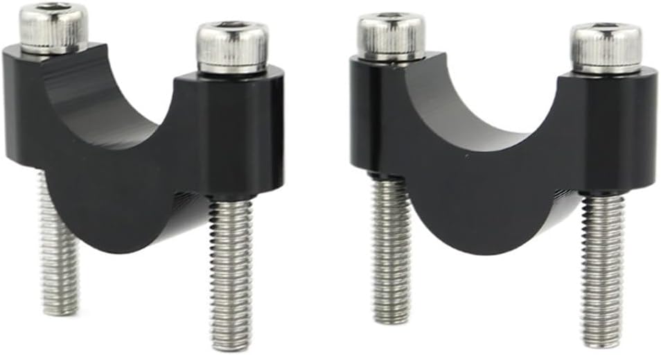Osłona kierownicy motocykla 1 1/8 cala 28 mm piony kierownicy 28 mm uniwersalny aluminiowy tłuszcz drążek spustowy kierownica (kolor: Czarny Riser 20mm)