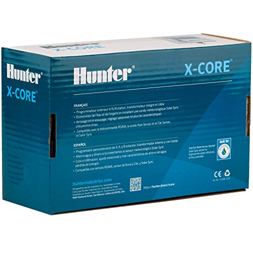 Hunter XC600 X-Core 6 Station Outdoor Sprinkler Controller, Easy Install Irrigation Timer for Lawn and Garden, Weatherproof, 3 Programs, 4 Start Times by Hunter Industries - Image 6