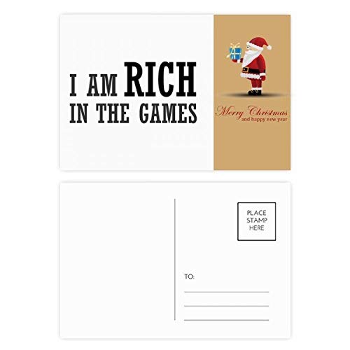 Cartes postales I Am Rich in The Games Père Noël un lot de 20 souvenirs à offrir à vos proches
