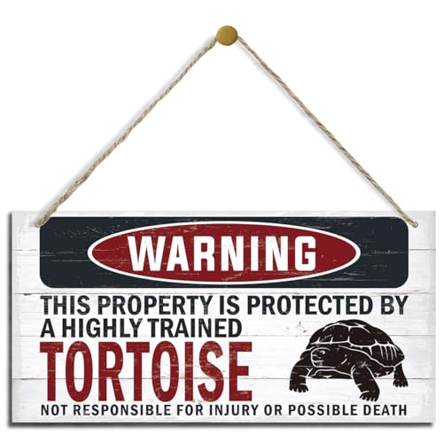 Warning Sign, Tortoise Warning Wood Plaque Sign, Funny Door Signs, Decorative Wood Hanging Suspension Plaque, Farmhouse Wooden Wall Decor, Outdoor Hanging Wooden Signs