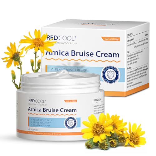Redcool Arnica Cream Extra Strength for Thin Skin, Arnica Montana Cream with Vitamin K C & E, Fast...