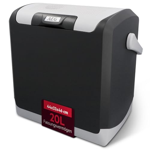 AEG Automotive Caja fría termoeléctrica KK 20 litros, 12/230 voltios para Coche y Enchufe, gris