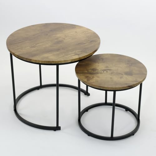 WERKSTAR 2er Set Couchtischset Satztisch Couchtisch Beistelltisch...