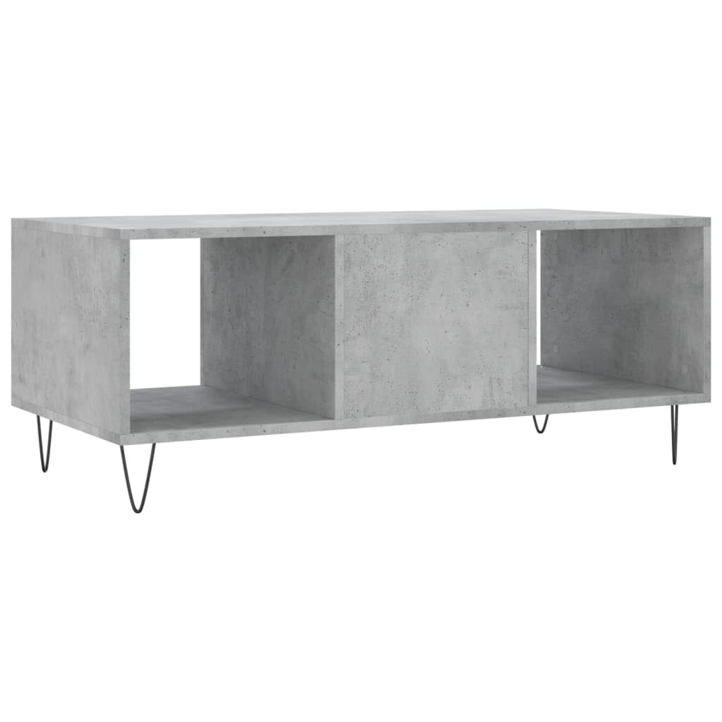 Homgoday Tavolino da caffè grigio cemento 102 x 50 x 40 cm, tavolino in legno ingegnerizzato, tavolino da tè per soggiorno, sala ricevimenti degli ospiti, camera da letto e ufficio, mobili 225