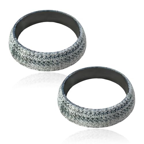 FSTURIOS ID 45mm Car Exhaust Gasket, High Grade Graphite Exhaust Flange Gasket Muffler Ring, Universal Leakproof Manifold Downpipe Exhausts Donut Gaskets Replacement for SUV Truck RV (65mm,2pcs)