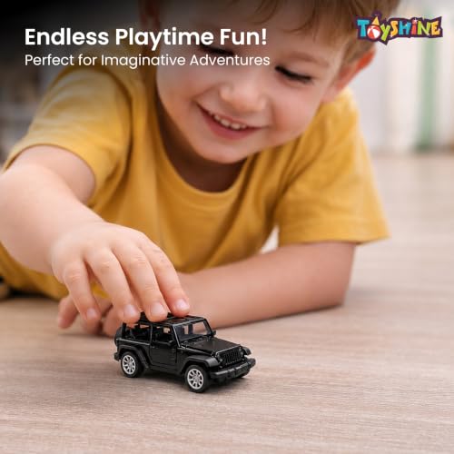 Image of Toyshine 1:32 Scale Die Cast Thaar Model Vehicle Toy Car with Pull Back Function Along with Opening Door Feature for Kids Boy Girl 3+, Black Color