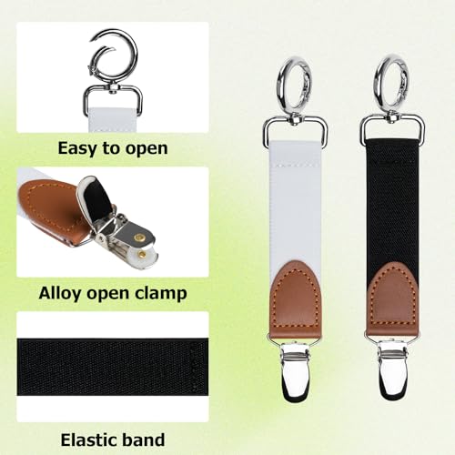 Nearockle 2-5Pcs Hat Clips for Travel Handbag Backpack Luggage,Elastic Clip Hat Companion for Women,Outdoor Travel Accessory2