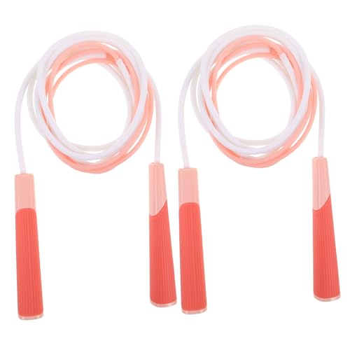 VANZACK 2個 用スピードジャンプロープ 可能 フィットネスロープ 軽量エアロ 設計 肌に優しいハンドル付き 男の子女の子向けアウトドア運動