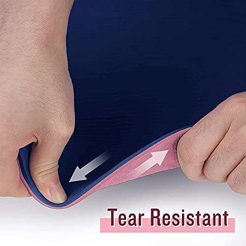Image of Bodylastics Yoga Mat for Men and Women with Carry Bag TPE 6ft x 2ft x 6mm Large Size Anti Slip & Anti Tear Workout Mat