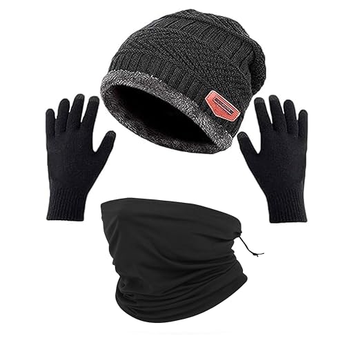 kit frio inverno com touca peluciada forrada luva e cachecol unis...