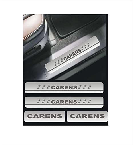 Image of AC Door Sill /Foot Step Stainless Steel Scuff Plate Plates Compatible with Kia Carens (Set of 4 Pcs)