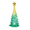 11 inch tabletop christmas tree with sparkling glitter battery operated acrylic lighted christmas tree for home office fireplace christmas holiday decoration festive decor gift white glow  urban country home decor