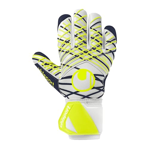 uhlsport | Absolutegrip HN Pro Jr. 2025 | Goalkeeper Gloves | White/Black/Fluo Yellow (6)