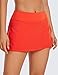 CRZ YOGA Women's Quick Dry Pleated Tennis Skirts Mid Waisted Cute Athletic Workout Running Sports Golf Skorts Volleyball Poppy Medium