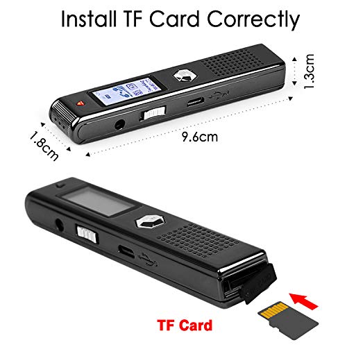Seanme 2019 New Version Transcribe Voice Recorder, Digital Voice Sound Recorder, 32GB Large USB Voice Recorder, MP3 Player, Noise Reduction, Multi-connectors Dictaphone for Lectures, Meetings - Thumbnail 2