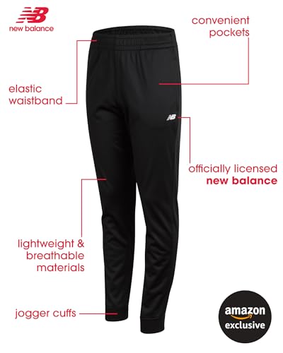 New Balance Boys Sweatpants - 2 Pack Active Performance Tricot Boys Joggers with Elastic Waistband - Athletic Pants for Kids2