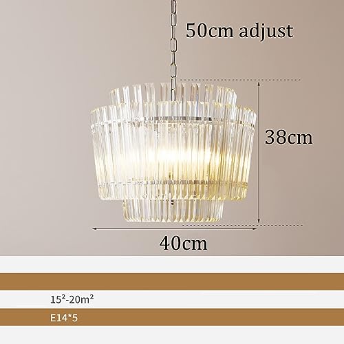Plafonnier rond en verre de prestige lustre suspendu géométrique 40cm - 4