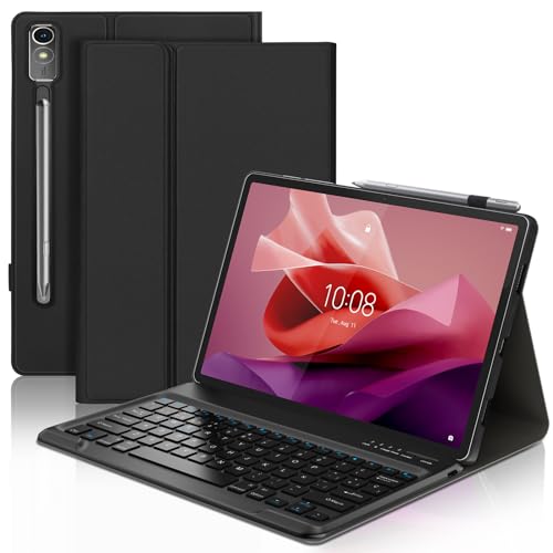 Funda con Teclado para Lenovo Tab P12 12.7', Teclado Bluetooth Inalámbrico Desmontable con Funda...