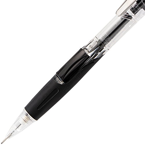 Pentel Twist Erase Click Mechanical Pencil, Pack Of 12, 0.5Mm, Clear Barrel, Black Grip (Pd275Ta) #TOP6