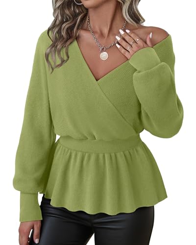 Lotusmile Off The Shoulder Sweater for Women: Womens Fall Fashion