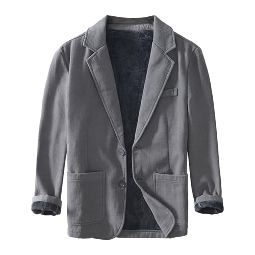 Linnekavaj herr sommar, kavaj herr linne bomull skjortjacka kavajjacka party smoking skjorta tjock topp lätt sportkavaj stora storlekar kostym jackor affärslinne jacka, GRÅ, 4XL