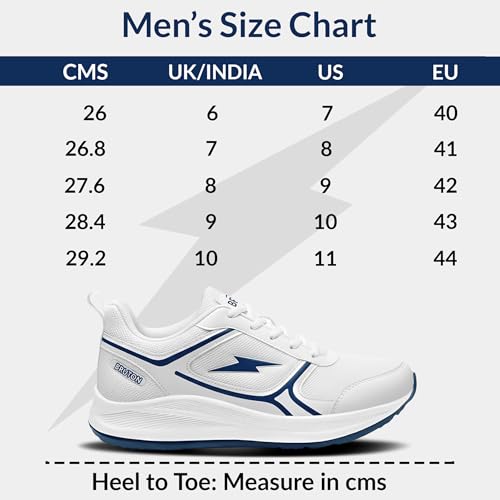 Image of BRUTON BlueBlaze EVA Lite Casual Sneaker Breathable Mesh Lace-Up Sneakers for Men- White