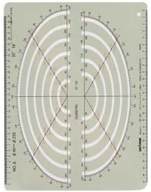 No.6 31211 gong pass template E211 elliptical ruler for isometric (japan import) by Dorapasu