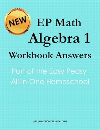 EP Math Algebra 1 Workbook Answers: PuzzleFast: 9798399284361: Amazon ...