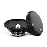DS18 PRO-FR6NEO 6.5' Car Speaker Full-Range with Silver Aluminum Bullet 450 Watts Max 225 Watts RMS 4-Ohms Grill Included Neodymium Magnet Loudspeaker Pro Car Audio. Speaker Wire Included - 2 Speakers