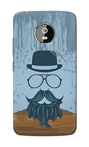 Image of PRINTFIDAA Mustache Beard and Hairstyle Hipster in Glasses Printed Designer Hard Case for Motorola Moto G5 Plus (5.2 inch), XT1684, XT1685, XT1687 Back Cover -(e) RPM1002