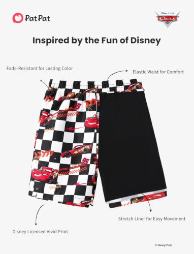 Image of Disney Stitch Spiderman Star Wars Cars Toy Story Mickey Boy Swim Trunks UPF50+Swim Shorts Compression Liner & Quick-Dry 6M-9Y