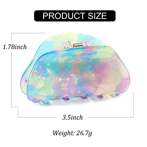 Jayongnee Clip Hair Claw Clips For Women, Shell Hair Clips For Thin Hair, French Design Acrylic Hair Barrettes With Print Hair Accessories For Women Girls Strong Hold Jaw Clips #TOP5