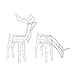 Homegear 2 Christmas Reindeers Pre-Lit Lawn Yard Decoration Indoor/Outdoor Use