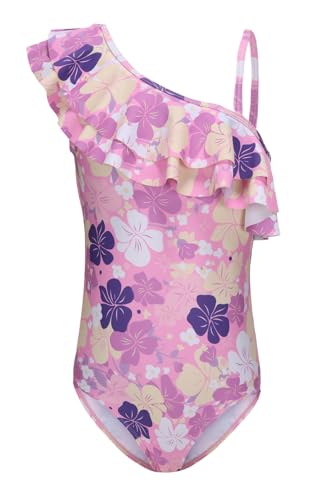 Image of Girls One Piece Swimsuits Hawaiian Ruffle Swimwear Kids Summer Bathing Suit 3-14 Years
