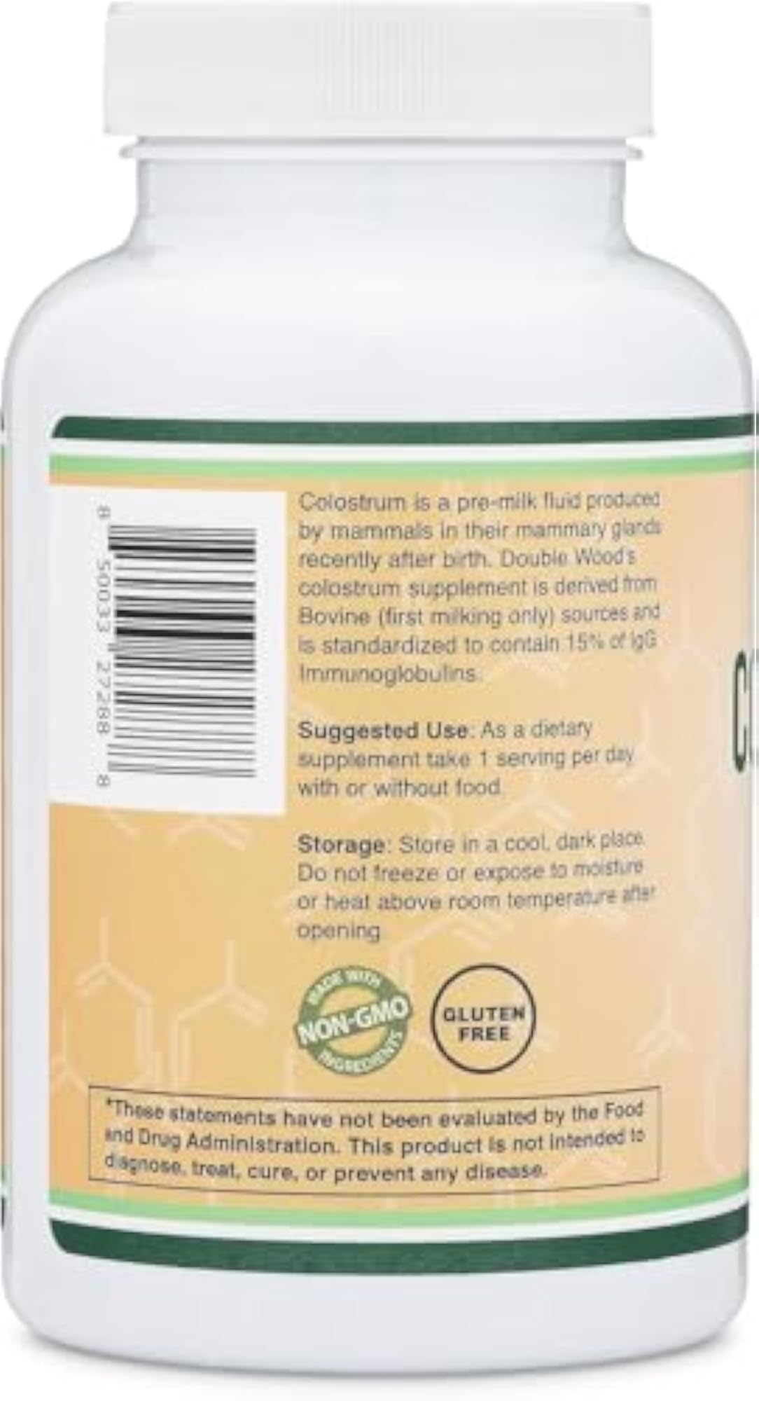Colostrum Supplement 120 Capsules for Immune Support