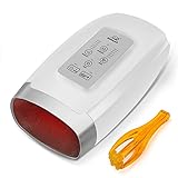 Snailax Hand Massager for Arthritis and Carpal Tunnel, Cordless Hand Massager with Heat, Vibration, Compression, 6 Modes & 6 Levels Pressure Point Massager for Wrist Palm Finger, White