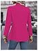 SweatyRocks Women's Casual Blazers Button Open Front Lightweight Work Office Suit Jackets Blazer Hot Pink Large