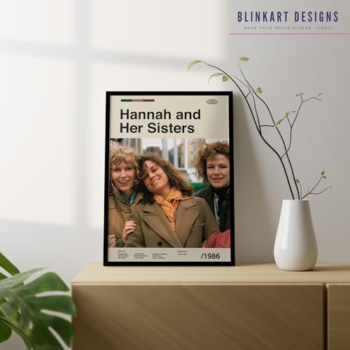 Image of BLINKART Hannah& Hersister Movie Poster Frame 12x18 Inch | Premium 300 GSM Paper Wall Print | Mid Century Vintage Film Artwork for Home, Bedroom, Living Room, Office | Framed Photo Decor